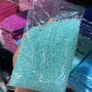 Perles de verre en vrac de 450g, couleur macaron à l'<span class=keywords><strong>intérieur</strong></span>, perles de verre transparentes avec cœur teinté pour la fabrication de bijoux DIY - Product Image 5