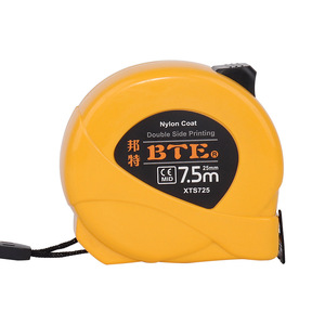 Bte Tape Measure 7.5M Nylon Coat Double Side Printing Metric Self Winding Push Button Lock - Product Image 1