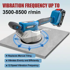 HERZO 20V Handheld Tile Leveling With Suction Cup Vibrator Powerful Tiling Vibration Machine For Efficient Tile Installation