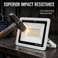 Reflector LED de 100-130V CA, 200 Vatios, con Carcasa de Aluminio Blanca, IP66