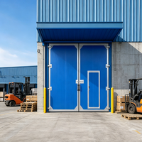 Porte battante industrielle automatique en acier, design moderne personnalisé de haute qualité, ouverture latérale électrique, multi-usages, étanche, petite taille