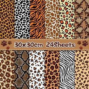 WW103 pola hewan cetak macan tutul bahan akun tangan kertas Scrapbook kerajinan DIY untuk membuat kartu DIY dekoratif - Product Image 6