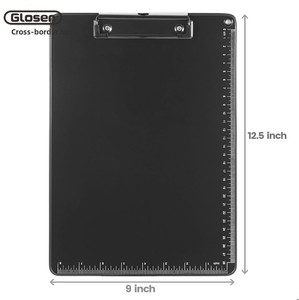 Glosen C1085 A4 Metal <strong>Clipboard</strong> Black Folder Student Writing Drawing Board Office Pad Thickened Rectangular - Product Image 3