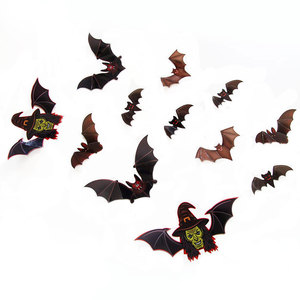 Autocollants d'Halloween personnalisés, affiches grand format pour salon, autocollants muraux 3D en forme de chauve-souris - Product Image 5