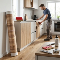 Vente en gros Film décoratif en PVC grain de bois membrane en pvc palissandre feuille de texture en bois pvc