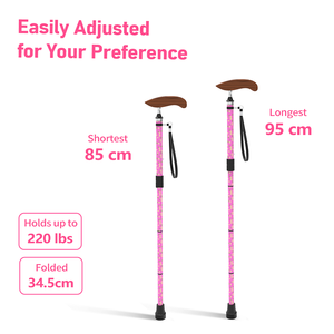 Bastones de Caminar Ligeros para Adultos, Bastón Plegable de Fibra de Carbono para Personas Mayores, Gran Capacidad de Carga, Personalizable - Product Image 5