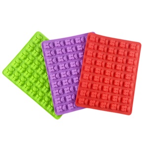 Moule en silicone Proins Gummy Bears pour chocolat, pâtisserie, glaçons, bonbons et gelées - Lot de 3 moules en silicone pour chocolat - Product Image 6