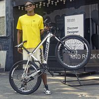 Vélos de montagne pour adultes de 26 pouces avec 21 vitesses, 24 roues, fourche en alliage d'aluminium, système de frein à disque pour le cyclisme