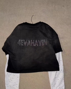 T-<span class=keywords><strong>Shirt</strong></span> Retrò da Uomo con Stampa Rock Personalizzata, Oversize in Cotone di Alta Qualità, Effetto Lavato con Doppio Strato Perlato - Product Image 4