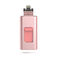 Memoria USB OTG 4 en 1 con Logotipo Personalizado al por Mayor, Memoria USB Metálica para Teléfono, 8GB 16GB 32GB 128GB, Multi Interfaz