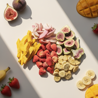 Fabrieksgroothandel FD Bulk Gefreeze-droogde Gemengde Vruchten Natuurlijke Hele Snack Zoete Mango Banaan Durian Appel Aardbei