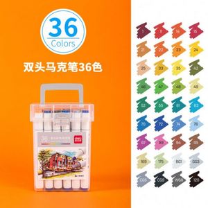 Marqueurs d'art à pointe effaçable sur tableau blanc, encre à base d'eau, ensemble de couleurs textiles foncées, double pointe pour écriture et dessin, personnalisables en gros - Product Image 4