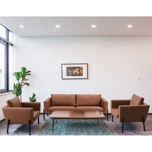 Foshan पेशेवर डिजाइन फैशन चमड़े के सोफे के लिए उच्च गुणवत्ता कमरे में रहने वाले सोफे सेट कार्यालय - Product Image 1