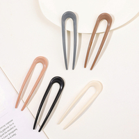 Fourchettes à cheveux en forme de U de 13cm pour femmes couleur unie mat surdimensionné queue de cheval épingle à cheveux Pc accessoires de cheveux pour femmes en forme de U
