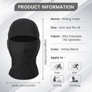 Passamontagna da Sci Integrale di Alta Qualità Professionale da <span class=keywords><strong>Uomo</strong></span> Nero e Bianco per Moto Invernale con Logo Personalizzato - Product Image 6