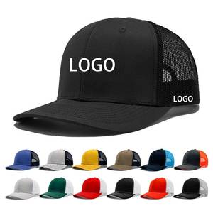 カスタムロゴレザーパッチ6パネルブランクスポーツGorrasメッシュスナップバックリチャードソン112トラック帽子男性用 - Product Image 1