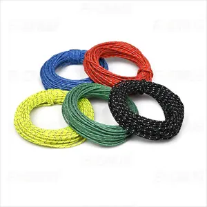 High Strength Tightly Woven Outer Sheath UHMWPE Cored Tent Guy Lines Reflective Braid Cord