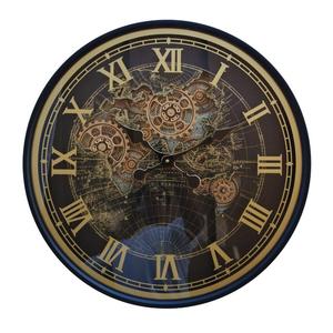 <span class=keywords><strong>24</strong></span> Inch Sang Trọng Cơ Khí Đồng Hồ Treo Tường Với Bất Di Chuyển Bánh Răng Bản Đồ Thế Giới Bánh Đồng Hồ Cho Phòng Khách Trang Trí Nội Thất - Product Image 1