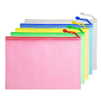 Sacs de documents à fermeture éclair, sac de rangement en maille, pochette, organisateur de reçus pour l'école et le bureau