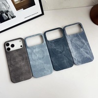 Funda Magnética Personalizada de Mezclilla Texturizada para iPhone 17 16 Pro Max, Protección Antigolpes de PC, Compatible con Carga Inalámbrica