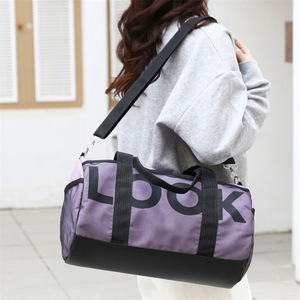 Look Gym Bag Oxford Cloth Water Resistant 20-35L Letter Pattern For Women Yoga Travel Use - Product Image 2