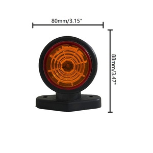 12V double couleur lumière LED Double face rouge + ambre/blanc camion remorque caoutchouc branche côté marqueur Position indicateur lampe - Product Image 4