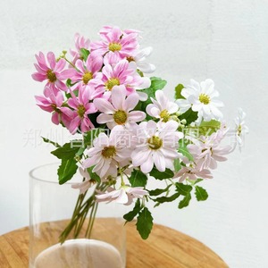 ดอกไม้ประดิษฐ์สไตล์ชนบทสีฟ้าลายดอกคอร์นฟลาวเวอร์และเดซี่ ดีไซน์เฉพาะตัว สำหรับตกแต่งสำนักงาน บ้าน และงานแต่งงาน - Product Image 4