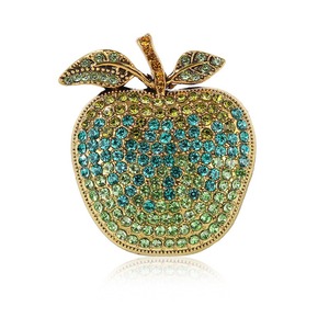 Broche Pomme <span class=keywords><strong>de</strong></span> Noël – Bijou <span class=keywords><strong>de</strong></span> Mode pour Manteau, Accessoire Fruité - Product Image 5