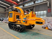 55hp diesel Wood Chipper with Hydraulic Feed Suitable for Rough Terrain Tracked Branch Chipper.