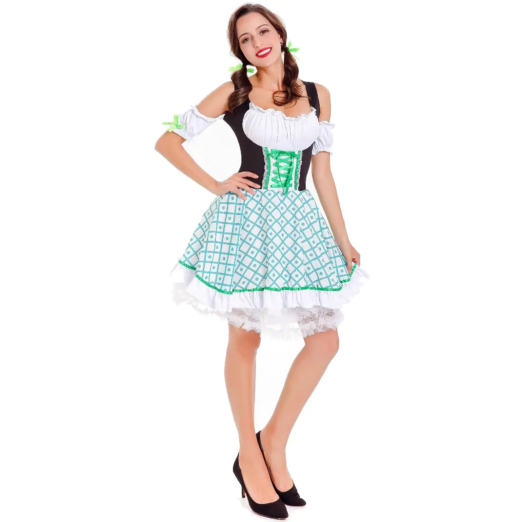 Beliebteste Oktoberfest Kostüm Lederhosen Bayerische Frauen Karneval Cosplay Beer Maid Outfit