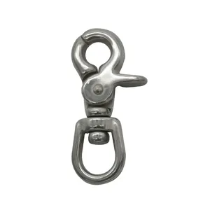 Thép không gỉ 316 Túi tôm hùm Claw kích hoạt Clip xoay Snap hook