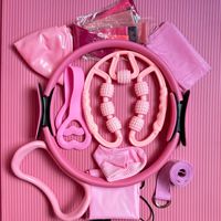 Set de Accesorios Multifuncionales para Pilates con Bola, Anillo, Bandas de Resistencia y Correas de Estiramiento para Ejercicio en Casa o Gimnasio