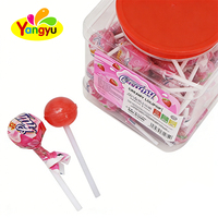 Sucette à la crème de fraise prête à la vente pour les supermarchés et les confiseries