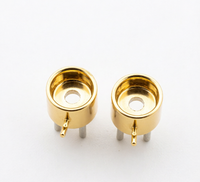 Connecteur RF coaxial miniature plaqué or, mâle, à montage sur circuit imprimé, SMP-JWHD532-SB1, 50 ohms, DC-18 GHz