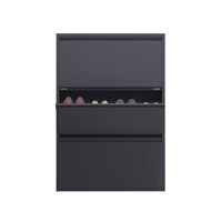 Meuble à chaussures mural moderne pliable et peu encombrant en fer ultra-étroit avec rangements multiples pour salons
