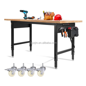 Có thể điều chỉnh gỗ và cao su bàn làm việc nhà Để Xe Hội thảo bàn làm việc với tường Pegboard cơ khí máy trạm - Product Image 3