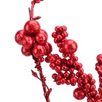Kerstversiering Kunstmatige Decoratie Rode Bes Fruittak en -spray Groothandel Leverancier
