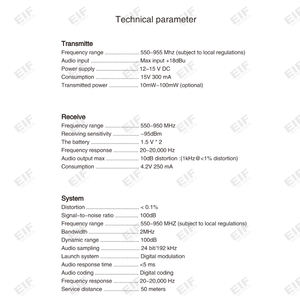 Sistema de monitorización intraauricular inalámbrico UHF profesional OEM para actuaciones en escenarios y conciertos. - Product Image 2