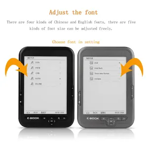 2025 nouveau lecteur Ebook 6 pouces écran d'encre haute clarté dispositifs <span class=keywords><strong>Ereader</strong></span> lecteur Ebook Double RAM fonctions riches lecture de musique 1024*576 - Product Image 5