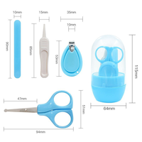 Haute qualité mignon bébé coupe-ongles 4 pièces ensemble Logo personnalisé nouveau-né soins de sécurité manucure coupe-ongles ensemble de soins
