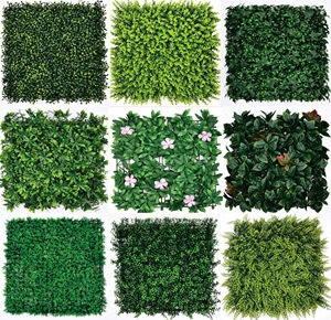 Valla de césped de pared verde de plástico artificial al por mayor paneles exteriores panel de Seto decoración protector solar plantas artificiales - Product Image 2