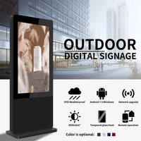 Pantalla LCD Publicitaria Personalizada de 49 y 55 Pulgadas, Tótem de Pantalla Grande para Exteriores, Resistente al Agua IP65, Señalización Digital LCD