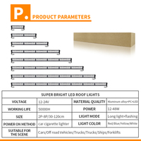 Nouvelle barre lumineuse de signalisation d'urgence 24V pour camions, chasse-neige, véhicules de construction, feux clignotants de sécurité LED, durables, noires