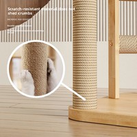 Arbre à chat avec structure d'escalade, nid pour chat, capsule spatiale intégrée, jouet tournant, auto-entretenue, anti-ennui et griffoir