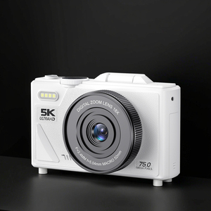 กล้องไมโคร HD 5K วิดีโอ ได้รับการรับรองมาตรฐาน ROHS เซ็นเซอร์ CMOS สำหรับเด็ก ซูม 18 เท่า เลนส์ AF ถ่ายภาพยิ้ม เซลฟี่ แบตเตอรี่ลิเธียมในตัว ไฟ LED เติมแสง - Product Image 4
