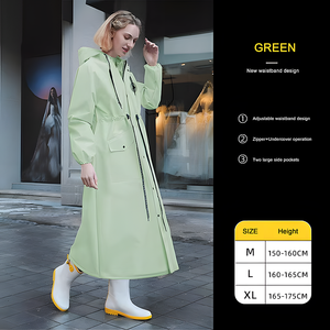 جودة عالية إيفا مقاومة للماء طويلة رداء المطر الكبار أنشطة المشي لمسافات طويلة التخييم - Product Image 4