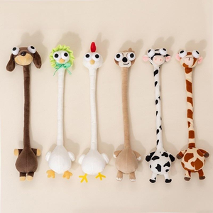 Langehalsige Chinese dierenriem knuffels met schattige grappige ontwerpen, grote ogen, verpakt in een zak, accessoires, speelgoed - Product Image 1