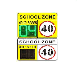 Seguridad del tráfico Solar Led Límite de velocidad Radar Señal Medición de velocidad del vehículo - Product Image 2