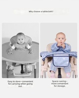 Bavoir-chemise à manches longues pour bébé, couvrant entièrement le corps, imprimé, en viscose/polyester, lavable, unisexe, imperméable
