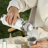 Bouteille d'eau portable Maxcook Black 500ml en acier inoxydable 316, isotherme, pour le camping et l'école